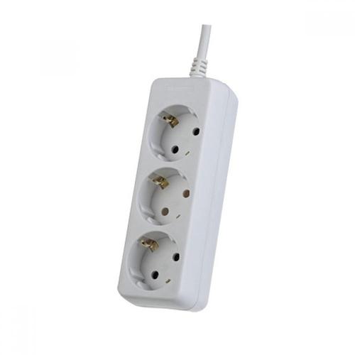 Perfeo сетевой удлин. с зазем. "POWERMATE", 5,0м, 3 розетки, белый (PF-PE-3/5,0-W)